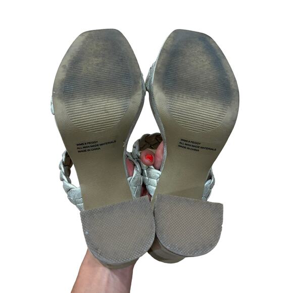 Dolce Vita Peggy Heels Braided Straps Platform Sandals Gold 8 - Picture 5 of 7